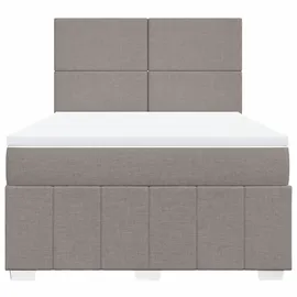 vidaXL Boxspringbett 140 x 200 cm Taupe