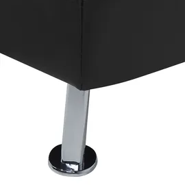 Beliani Schlafsofa Kunstleder 3-Sitzer Schwarz