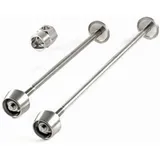 Pitlock Set 03, Pitlock, Schnellspannachsen, silber