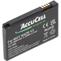 AccuCell Akku passend für Motorola V3 Razr, PEBL SNN5696, BA700, 900mAh
