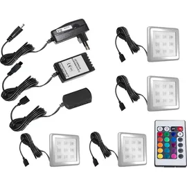 Belini Wohnwand Vollausstattung Wohnzimmer-Set Moderne Schrankwand mit LED-Beleuchtung Anbauwand TV-Schrank Weiß