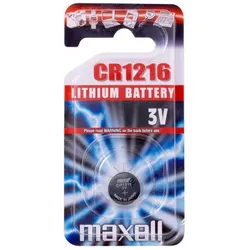 Maxell 11238800 - Einwegbatterie - CR1216 - Lithium-Manganese Dioxide (LiMnO2) - 3 V - 1 Stück(e) - 25 mAh