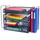 Relaxdays Briefablage, Metall, 4 Fächer, 2 Stehsammler, HxBxT: 30 x 49,5 x 24,5 cm, Schreibtisch Organizer, Schwarz