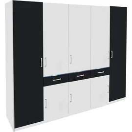 Priess Kleiderschrank 230 x 193 x 55 cm Schwarz