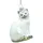SIKORA Katze Glas Figur Weihnachten Anhänger Ornament - Meisterstücke - BS705, Variante:weiß