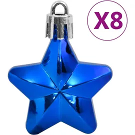 vidaXL 111-tlg. Weihnachtskugel-Set Blau Polystyrol
