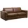 vente-unique Schlafsofa mit Matratze 3-Sitzer - 100% Büffelleder - Vintage-Optik - Matratze 16 cm - DELECTEA II
