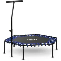 Neo-Sport Fitnesstrampolin Mit Haltegriff 127 cm Neo-Sport - sechseckig blau Blau