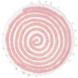 Homescapes Badematte Spiral Rosa Ø 60 cm