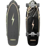 STAR SCOOTER Surf Skateboard Longboard Vintage Retro Cruiser High Speed Kugellager ABEC-11 Komplett Unisex | Schwarz
