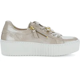 Gabor Damen Plateau-Sneaker Beige/Gold 40