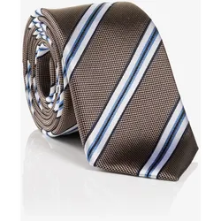 Krawatte MONTI "THOMA", Damen, camel gestreift, Seide, gestreift, Krawatten, aus reiner Seide – mit klassischem Streifen-Dessin und Twill-Struktur