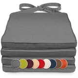 sunnypillow Sitzkissen 40 x 45 x 5 cm grau 4-tlg.