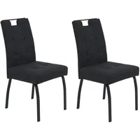 Hela 4-Fußstuhl HELA "LINZ, Esszimmerstuhl, Komfortstuhl", schwarz (anthrazit, schwarz,