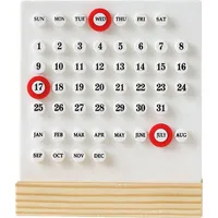 Kreatives Kalenderornament aus Holz mit Kreis für das Jahr 2024, Jahreskalender, Schreibtischkalender, personalisierte Büro-Desktop-Dekoration, F...