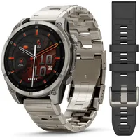 Garmin fenix 8 AMOLED 47 mm sapphire, titan mit Schlitzen Titanium