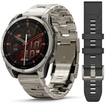 Garmin fenix 8 AMOLED 47 mm sapphire, titan mit Schlitzen Titanium