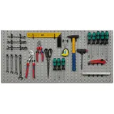 Kreher Lochwand Metall 98 x 46 cm Hellgrau