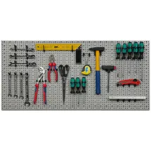 Kreher Lochwand Metall 98 x 46 cm Hellgrau