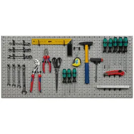 Kreher Lochwand Metall 98 x 46 cm Hellgrau