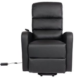 Mendler Fernsehsessel HWC-K62, Sessel Relaxsessel TV-Sessel Liege, Liegefunktion Aufstehhilfe, Metall Kunstleder ~ schwarz