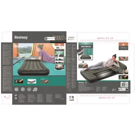 BESTWAY Luftbett dunkelgrau 188 x 99 x 30 cm