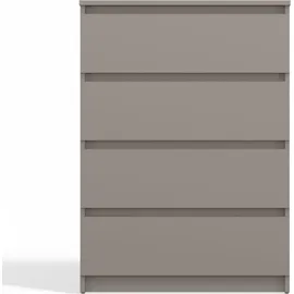 veneti Malwa M4 Kommode Schrank 4 Schubladen Lehmgrau Für Zuhause Für Büro - Grau