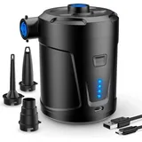 Elektrische Luftpumpe, 5200 Mah Akku, Luftmatratzenpumpe Mit 3 Düsen, Schnellpumpe Für Schlauchboote/luftmatratzen