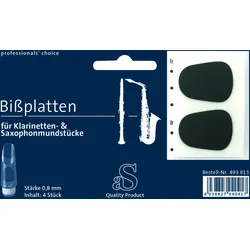 aS Bissplatte für Klarinette und Saxophon (0,8 mm, schwarz)