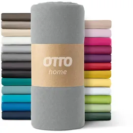 OTTO home Spannbettlaken Paprika Microfaser 180 x 200 cm mittelgrau