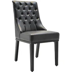 BIG Möbel GmbH Riga I Massivholz Stuhl | schwarz | Chesterfield