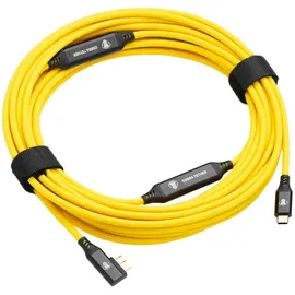 cobratether COBRAUNION USB-C an Micro-B 90° 10m gelb