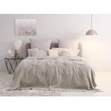 MY HOME Tagesdecke MY HOME "Mira", grau, B:250cm L:280cm, Baumwolle, Tagesdecken, leichte Tagesdecke aus 100% Baumwolle, uni Überwurf, ohne Füllung