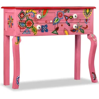 vidaXL Konsolentisch Mangoholz 120x40x75 rosa