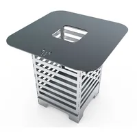 Moderner Feuerkorb Feuertonne Feuerschale + Grillplatte Feuerplatte Grillring