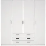 VCM Drehtürenschrank Spell 196 x 201 x 49,5 cm Weiß