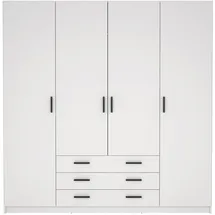 VCM Drehtürenschrank Spell 196 x 201 x 49,5 cm Weiß
