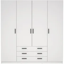 VCM Drehtürenschrank Spell 196 x 201 x 49,5 cm Weiß