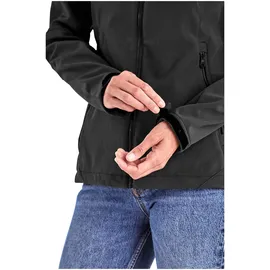 KILLTEC Damen Softshelljacke Softshell Jacke mit abzippbarer Kapuze Damen Softshelljacke wasserabweisend, Winddicht, atmungsaktiv 00200-schwarz 38