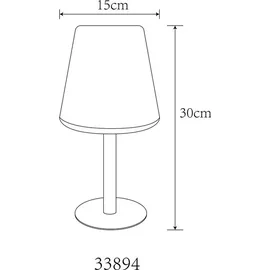GLOBO Solarleuchte Metall Ø15 cm 8x RGBW LED inkl. IP44 schwarz matt