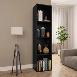 vidaXL Bücherregal 36 x 30 x 143 cm Schwarz