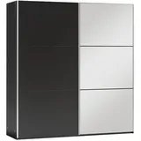 Schiebeschrank VIGO 150 cm , Spiegel Kleiderschrank Schiebetürenschrank , ( SCHWARZ ) - Schwarz