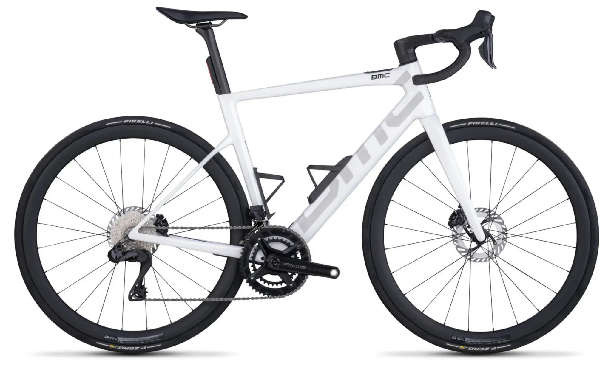 BMC Teammachine 01 AMP Two TQ HPR40 290Wh - 58 cm - Metallic White