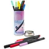 Faber-Castell 151617 - Grip 0.4 mm, 15 Fasermaler in Promotion Set 15er