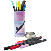 Faber-Castell 151617 - Grip 0.4 mm, 15 Fasermaler in Promotion Set 15er