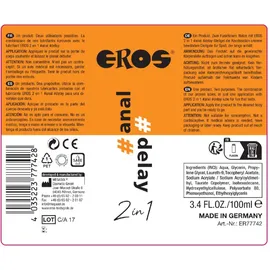 Eros anal delay Gleitgel auf Wasserbasis mit Laureth-9 250 ml