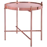 WOMO-DESIGN Beistelltisch Kupfer Metall und Glas, Design Glastisch,