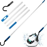 Gatphy Teleskopstange mit Haken für Poolroboter 175cm Haken für Stange Pool mit 4 Abnehmbare Stange zum Recycling Kabelloser Poolreinigungsroboter(1 Stück)