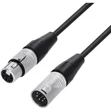 Adam Hall Cables 4 STAR DGH 2000 - DMX Kabel, Rean 5-Pol XLR female auf 5-Pol XLR male, schwarz, 20m
