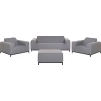 Beliani Lounge 5er Set Loungeset grau/schwarz